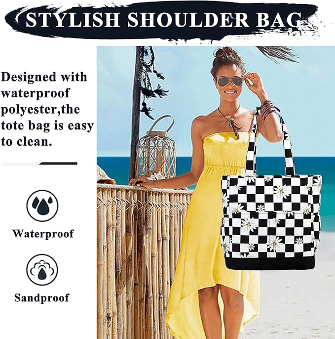 VASCHY Beach Bag for Women, Large Waterproof Sandproof Fold-able Packable Pool - Image 6