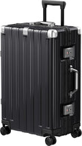 Krute Luggage 24 Inch Aluminum Frame Zipperless Suitcase by Krute