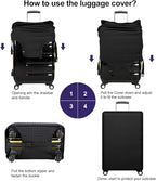 7-Mi Travel Luggage Protector Suitcase Cover 22"-24" Suitcase Dust Cover Size M - Image 3