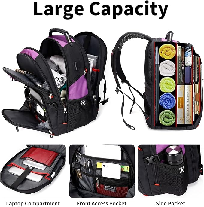 SHRRADOO Extra Large 50L Travel Laptop Backpack - Image 5
