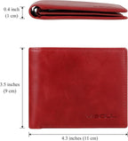 VISOUL Leather Mens Bifold RFID Blocking Wallet - Image 3
