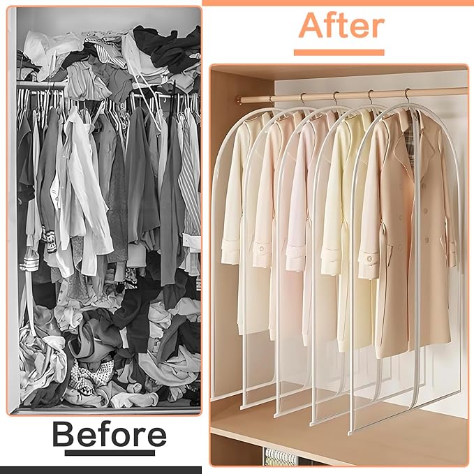 Garment Bags for Hanging Clothes Travel Clothing Suit Bags for Closet Storage - Image 7