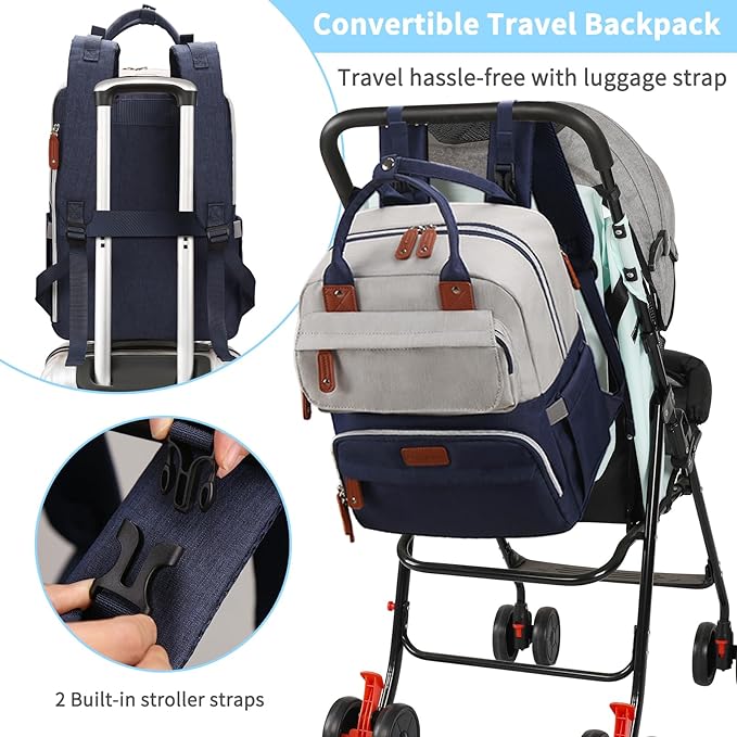 Diaper Bag Backpack, Baby Boy Diaper Bag, Unisex Large Baby Bag - Image 6