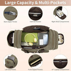 Mens Duffle Bag for Travel 60L Expandable Canvas Weekender Overnight Travel - Image 3