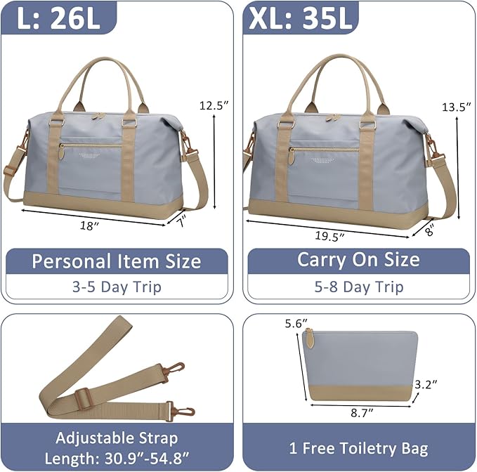 Travel Duffle Bag for Women, Weekender Bags, Hospital Bag for Labor Delivery - Image 2