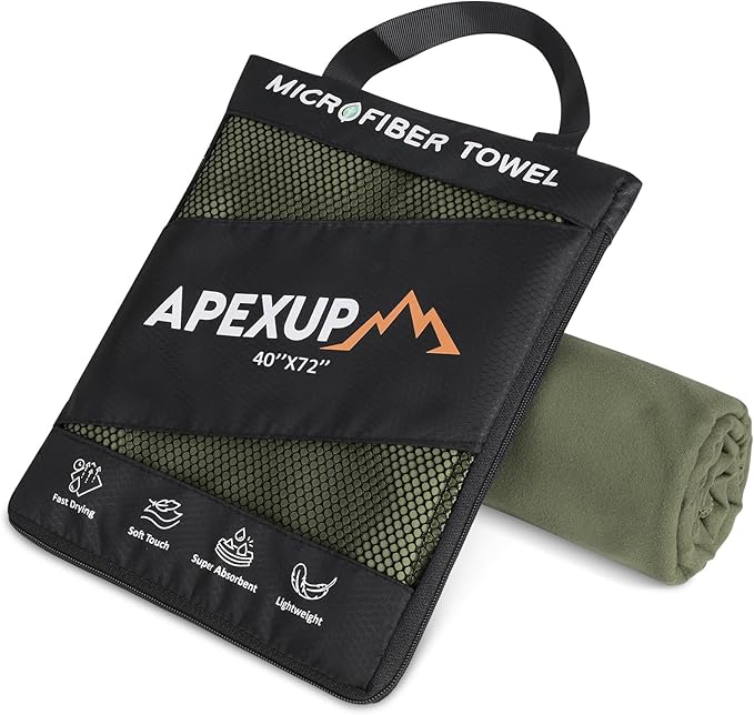 APEXUP Microfiber Travel Towel, Ultra Absorbent Quick Dry Towels, Lightweight by APEXUP