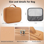 Travel Makeup Bag with LED Mirror Travel Makeup Organizer with 3 Lighted - Image 5