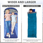 GEERTOP Flannel Sleeping Bag for Adults XXL 4 Season, 0 Degree Sleeping Bag for - Image 2