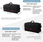 Rolling Duffle Bag with Wheels, 110L/140L Expandable Soft-Sided Foldable Duffle - Image 3