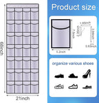 28 Mesh Pockets Hanging Shoe Organizer, Over the Door Shoe Organizer，Closet - Image 2
