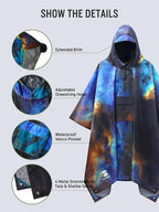 SaphiRose Extra Thick Hooded Rain Poncho Double Layer Waterproof Raincoat Jacket - Image 4