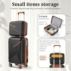 Campfun Luggage 4 Piece Sets, Expandable Carry On Luggage Set Hardshell PP - Image 5