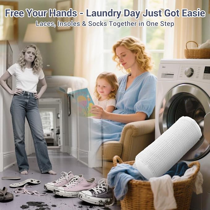 Shoe Washing Machine Bag with 2 Pockets - Image 2