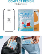 SaphiRose Disposable Rain Ponchos Emergency Clear Poncho - Image 2