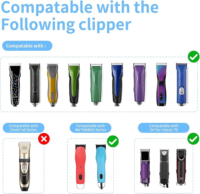 2 Pcs Size 5/8toe Detachable Dog Grooming Blades, Compatible with Andis, Oster A5, Wahl KM10 Series Clippers, Cut Length 0.8mm, Silver (5/8toe 0.8mm, 2 Packs)