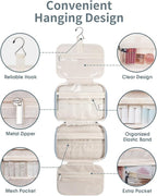 Travel Toiletry Bag for Women Large Hanging Makeup Bag Organizer Toiletries Bag - Image 6