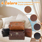 3-in-1 unisex PU toiletry bag: laser engraving & detachable waterproof section. - Image 3