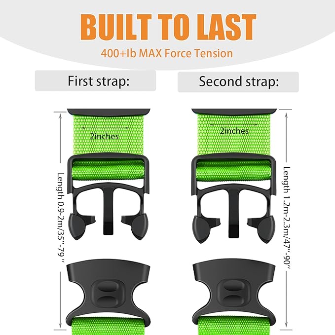 BILIONE Luggage Straps 88 inch Adjustable Suitcase Belt, Lockable Against - Image 3