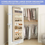 FENTEC 1 Pack Over The Door Shoe Organizer, 8-Tier Shoe Rack - Image 4
