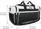 DALIX 21" Sports Duffle Bag Gym Travel Pack in White - Image 5