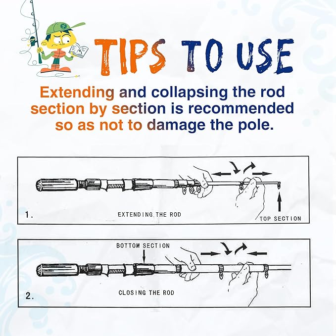 Kids Fishing Pole, Telescopic Fishing Rod, Toddler Collapsible Fishing Rod and - Image 6