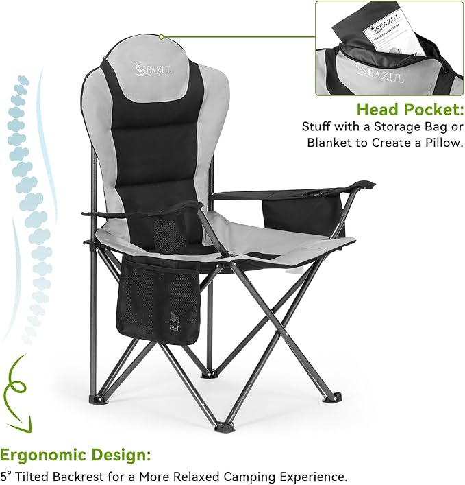 Camping Chairs 2 Pack, Camp Chair - Image 5