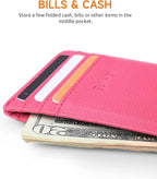 Buffway Mens Slim Wallet, Minimalist Thin Front Pocket Leather Credit Card - Image 5