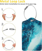 Abstract Ocean Texture Luggage Tags - Image 3