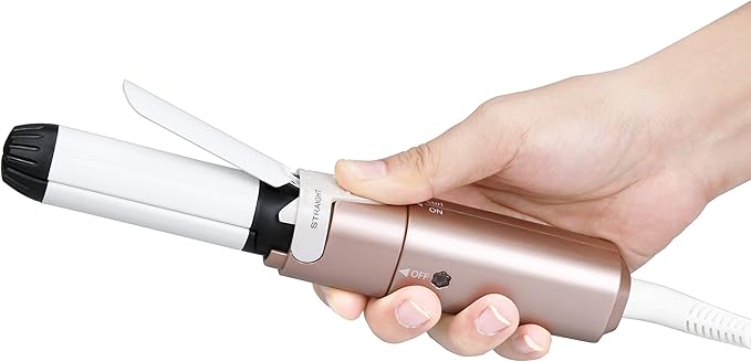VAV Mini Travel 2 in 1 Hair Straightener and Curler 1 Inch Curling Iron Flat Iron Dual Voltage Hair Styling Tools Ceramic Coating Panel