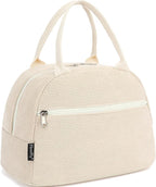 FlowFly Lunch Bag for Women Insulated Lunch Box Corduroy Lunch Tote Cooler for by FlowFly