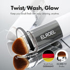 Blanc Cover Cream Stick V White - Korean Color-Changing Foundation Stick with Volufiline - Medium to Full Coverage Dewy Finish Base Makeup - Dual-Ended with Detachable Brush (204 Tan)