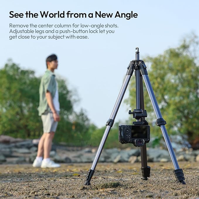 ULANZI Ombra ⅡCamera Tripod 61.5 Inch, 360° Ball Head Travel Tripod Stand - Image 8