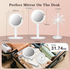 15X/1X Lighted Magnifying Mirror, 4000mAh Rechargeable Makeup Mirror - Image 8