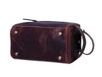 10" Premium Leather Toiletry Travel Pouch - Image 8