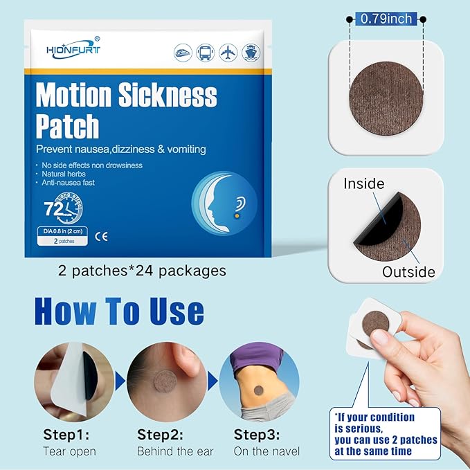 48ct Motion Sickness Patches – Sea Sickness Patches - Image 3