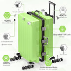 Krute Luggage 28 Inch Aluminum Frame Luggages TSA Lock No Zipper Checked - Image 4