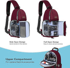 MOSISO Camera Sling Bag, DSLR/SLR/Mirrorless Camera Backpack Case Shockproof - Image 2