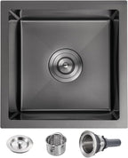 POPLFY 18 Inch Undermount Kitchen Sink, 18×18 Inch Undermount 18 Gauge by POPFLY
