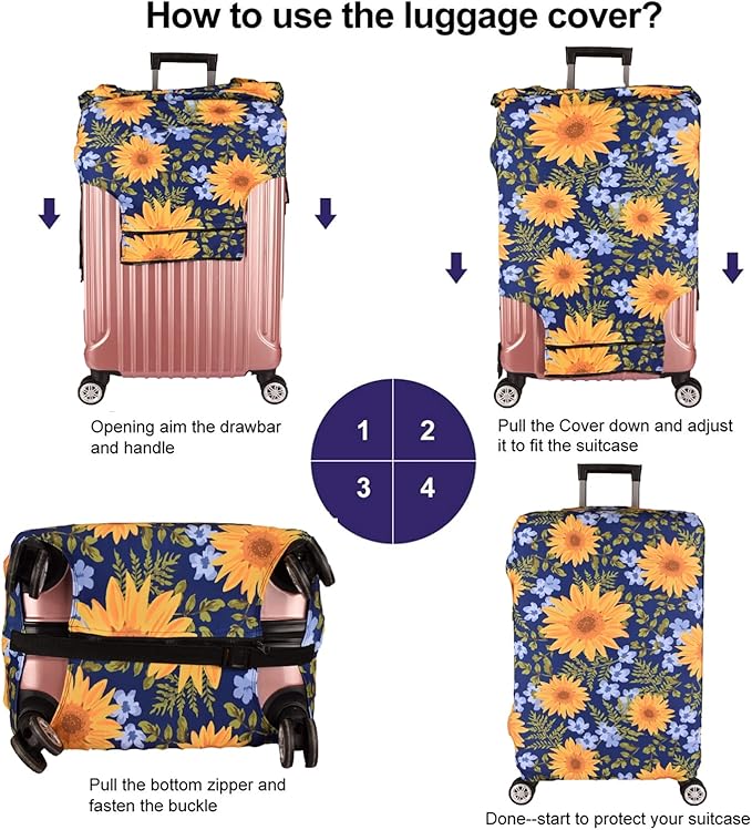 7-Mi Luggage Cover£¬ Suitcase Covers 19-30 Inch Expandable Anti-Scratch Luggage - Image 4
