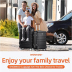 SHOWKOO Luggage Sets Expandable PC+ABS Durable Suitcase Double Wheels TSA Lock - Image 2
