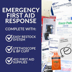 First Aid Kit - Fully Stocked Portable Reflective Bag -First Responder - Image 2
