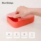 BLUE GINKGO Silicone Lunch Box Set – Durable Heavy-Duty Silicone Bento Box - Image 4