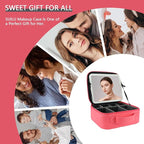 Makeup Bag with Led Mirror, Travel Makeup Organizer with 3 Color Setting & 10X - Image 2