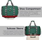 SUNNY BIRD Duffel with Utility Pouch, 40L Weekender Overnight Bag with Shoe - Image 9