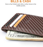 Buffway Mens Slim Wallet, Minimalist Thin Front Pocket Leather Credit Card - Image 5