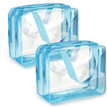 2Pcs Crystal Clear PVC Travel Toiletry Bag Kit by ROYBENS