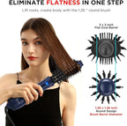 Hair Dryer Brush, Aima Beauty 4-in-1 Upgrade Hot Air Straightener Curler Function for Women, Hair Styling Tools, Prussian Blue-Round