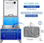 Carry on luaggage 22x14x9 Airlines Approved Foldable Carry on Bag Travel Duffel - Image 2