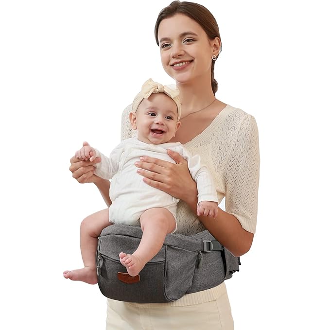 Sunveno Hip Baby Carrier with Seat, Ergonomic Baby Hip Carrier, Front-Facing - Image 5