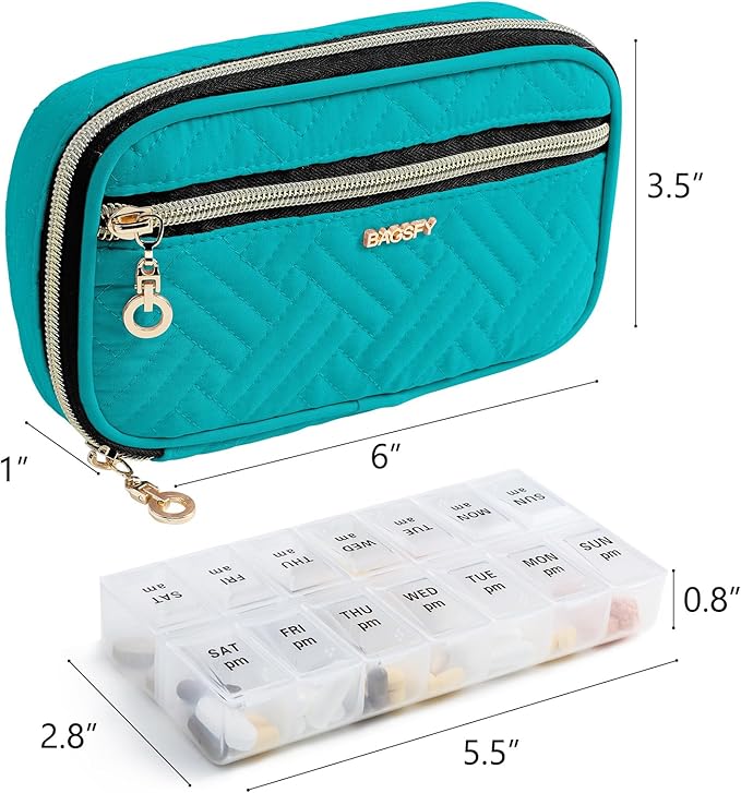 BAGSFY Pill Organizer Case 2 Times a Day- Weekly Medicine Organizer Travel Pill - Image 2